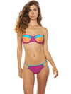 Tricolor Bandeau Underwired Bikini